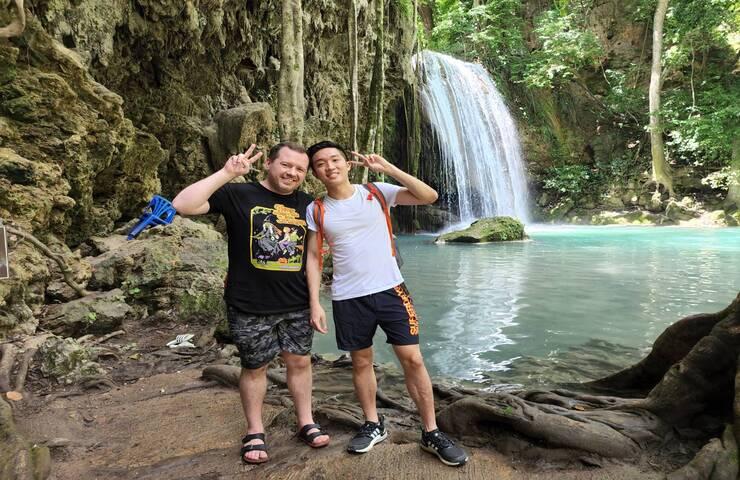 Scenic Private Kanchanaburi Erawan Waterfall Tour from Bangkok
