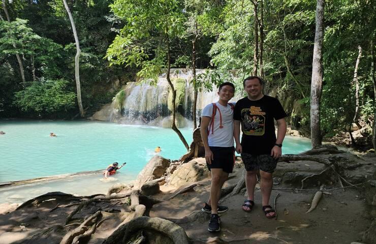 Scenic Private Kanchanaburi Erawan Waterfall Tour from Bangkok